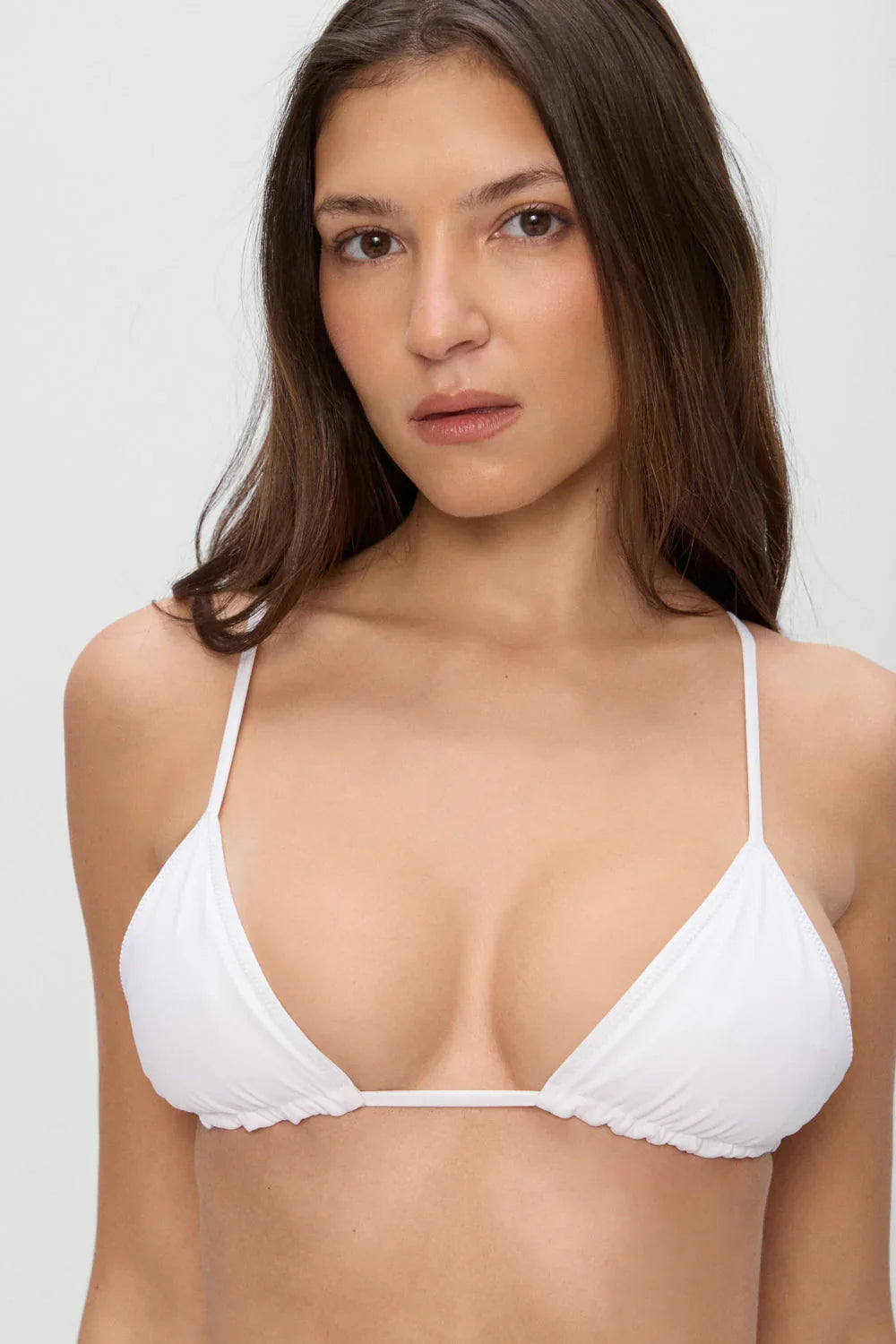 Haut de bikini micro triangle Elena - Blanc optique
