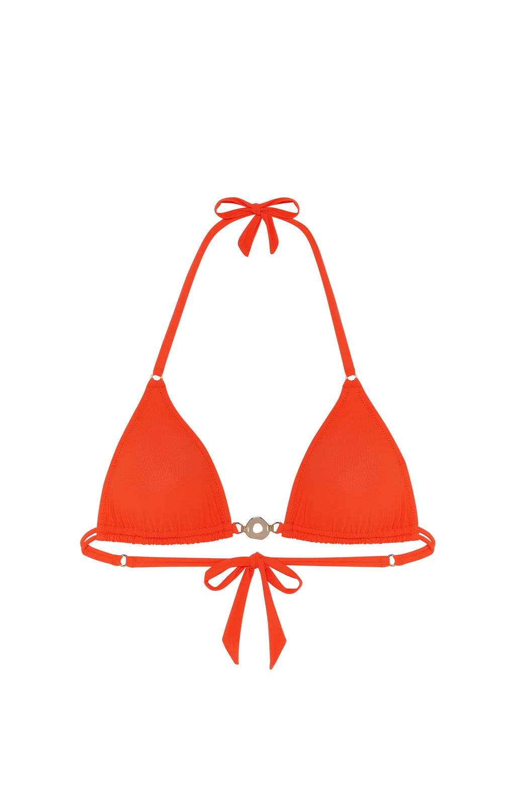 Haut de bikini triangle ivoa Sapphire avec bijou doré