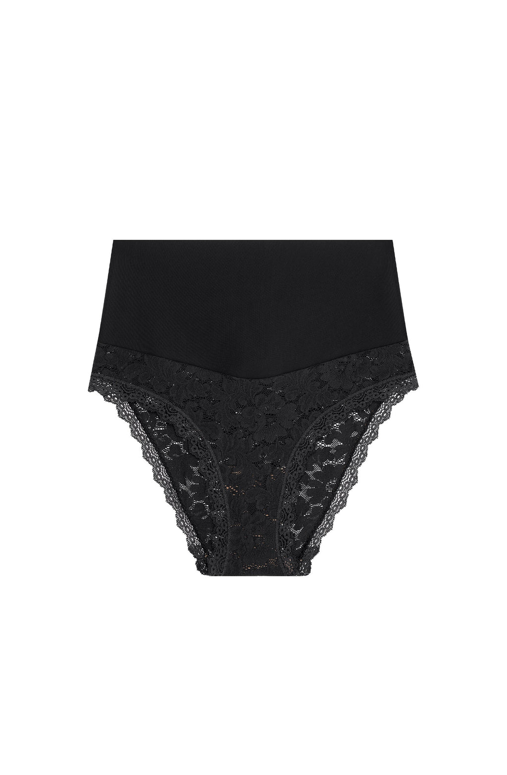 Culotte taille haute en dentelle blanc écume