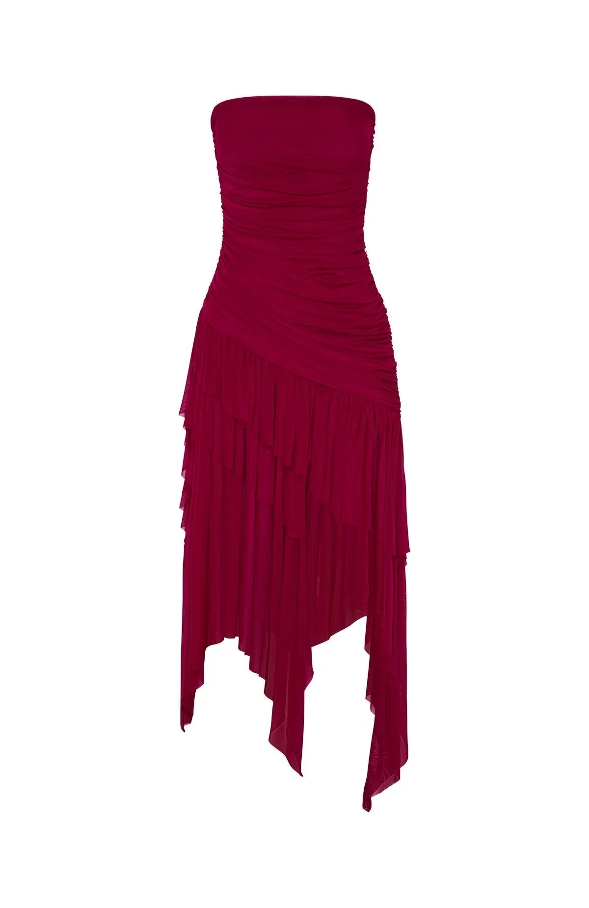 Robe midi sans bretelles Venetian Dreams Dragonfruit