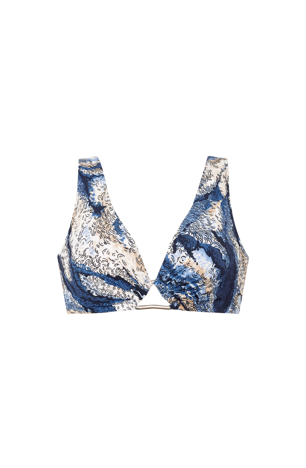 selena Printed bikini top with jewels