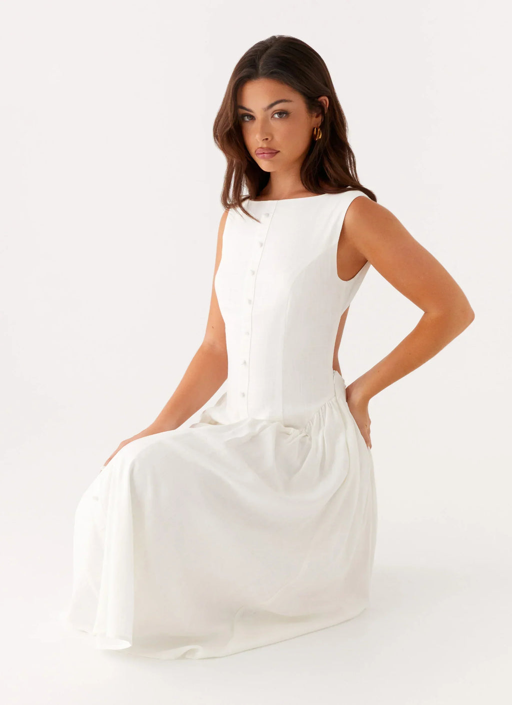 Robe Midi Maylah - Blanc