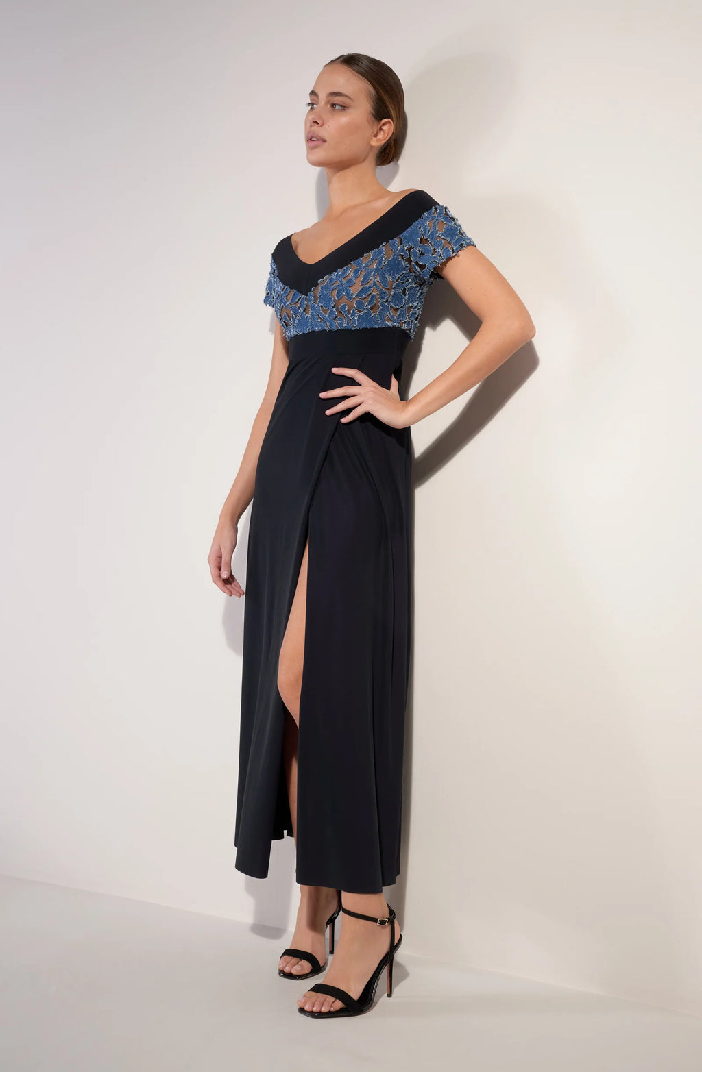 rufine Long jean wallet dress