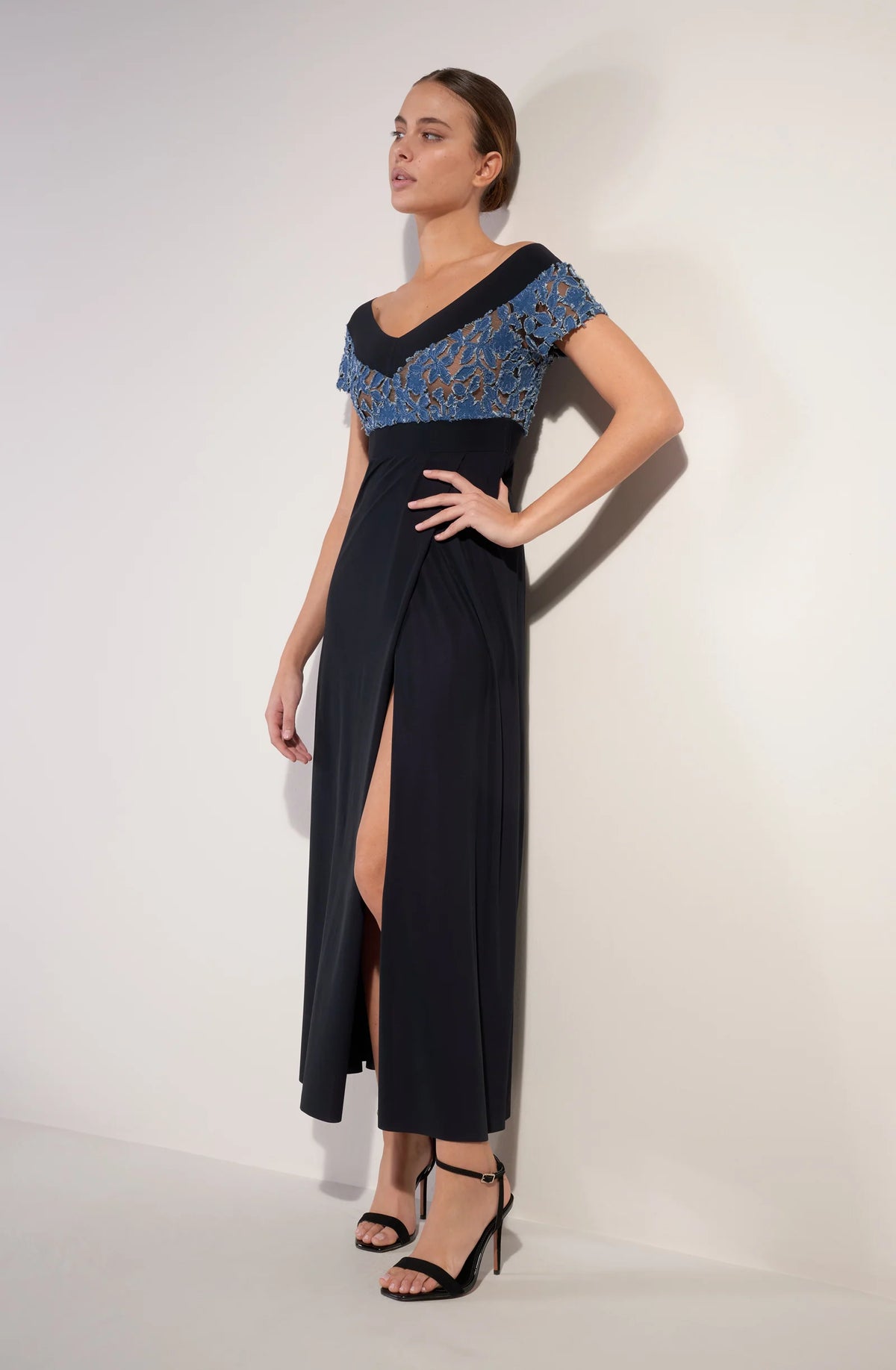 rufine Long jean wallet dress