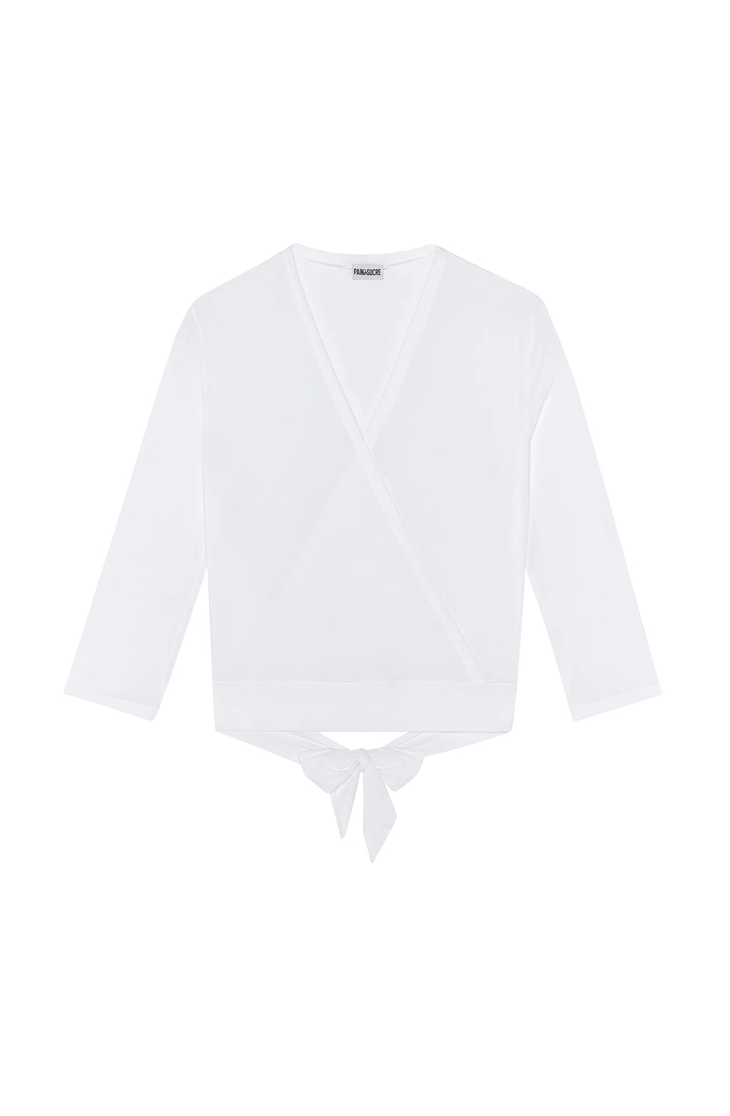 luiza Sapphire Long Sleeve Wrap Top