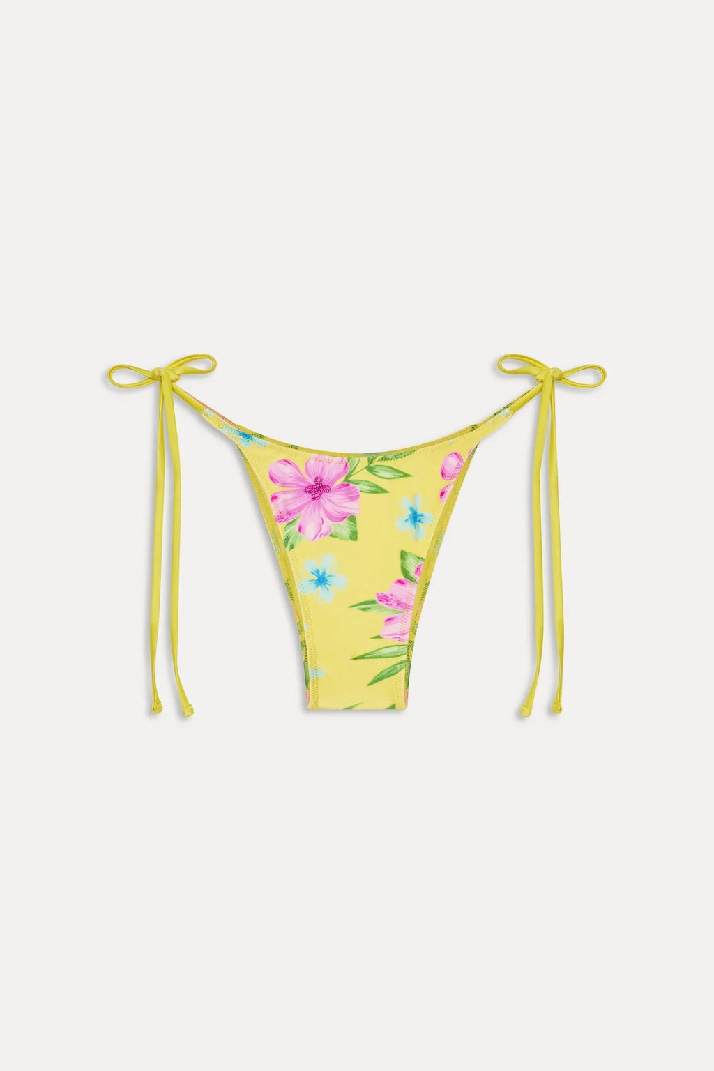 Bas de bikini perlé Soleil Satin - Hibiscus Citronnade