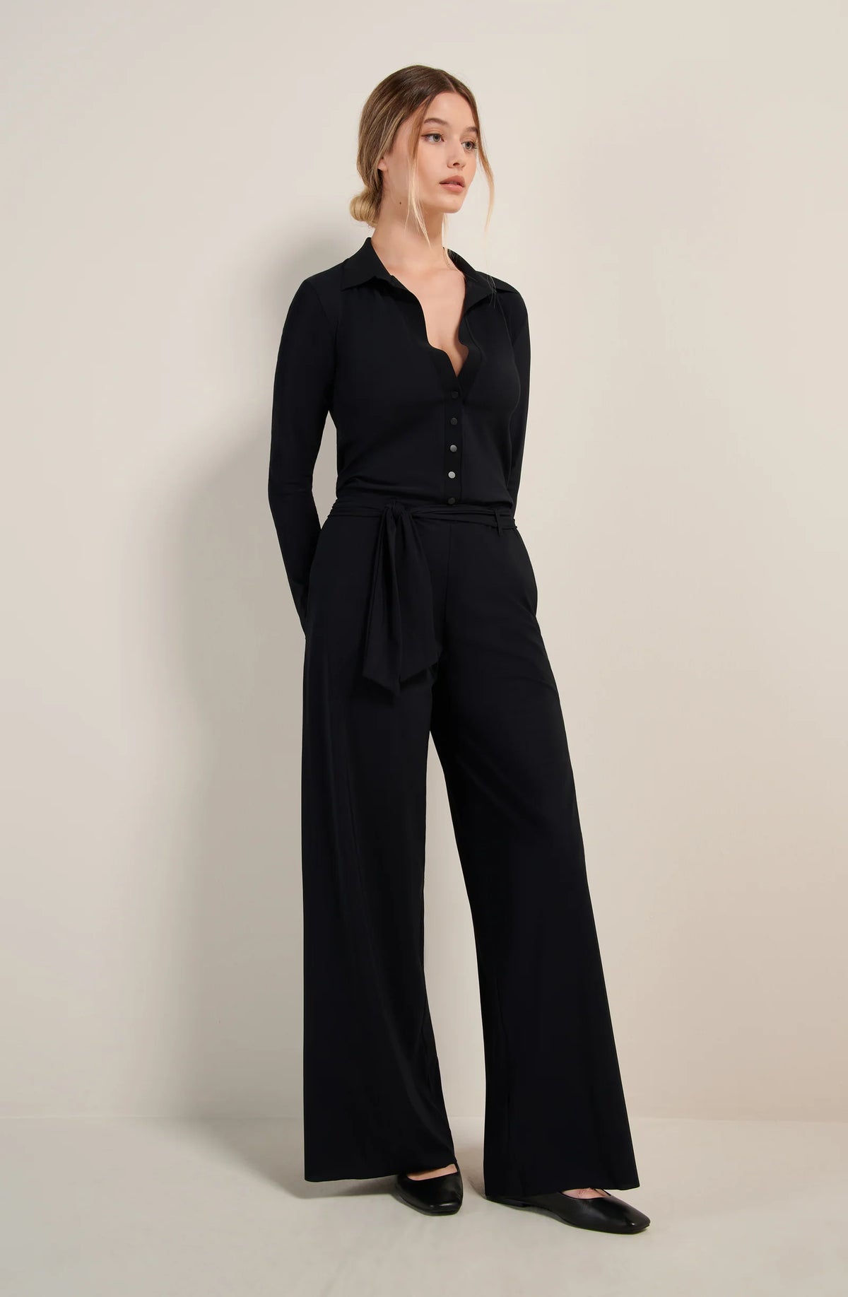 colbi Black long-sleeved jumpsuit