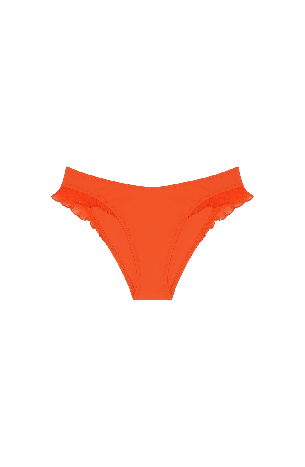 tyma White bikini bottoms with ruffles