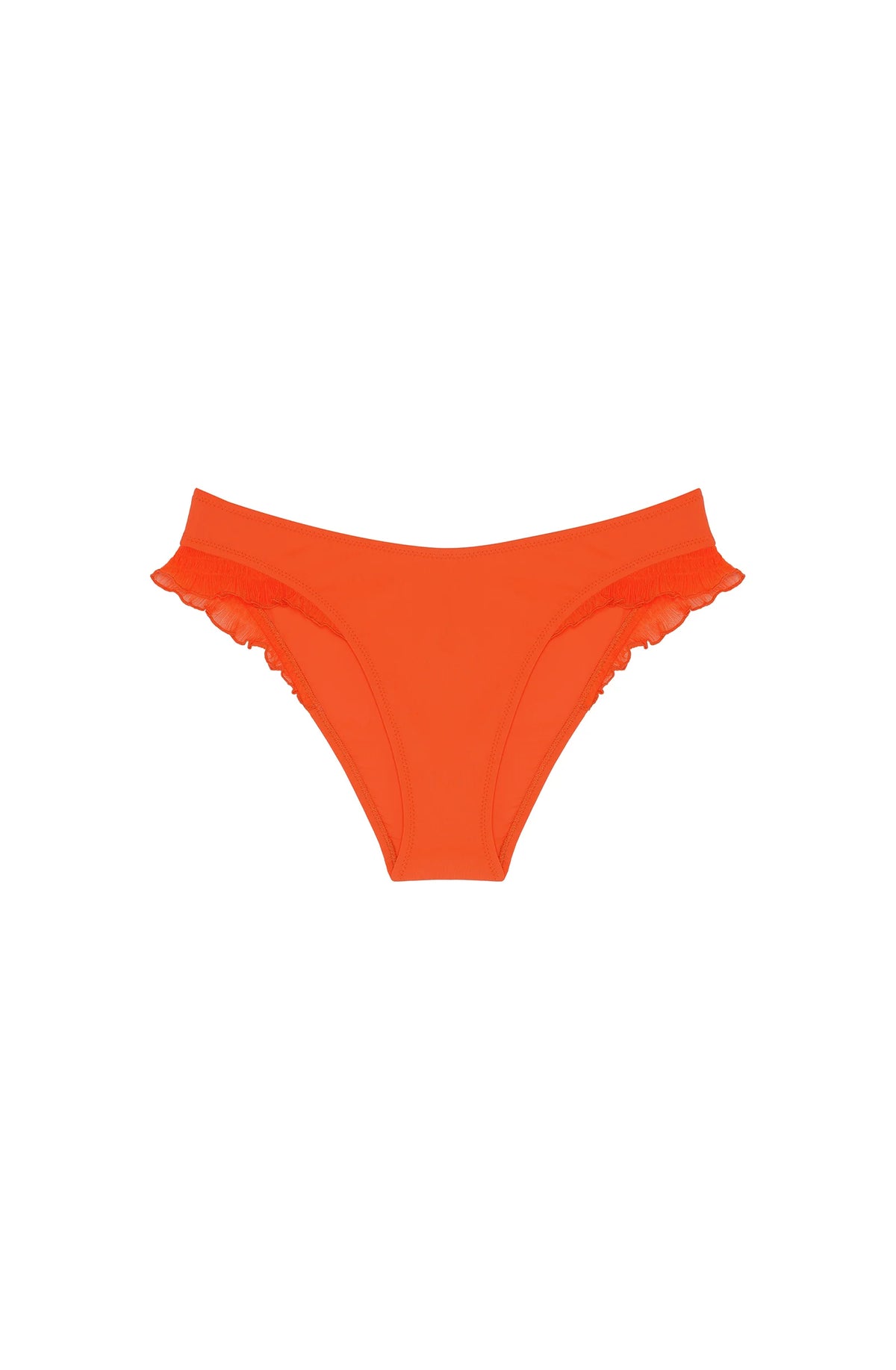 tyma White bikini bottoms with ruffles