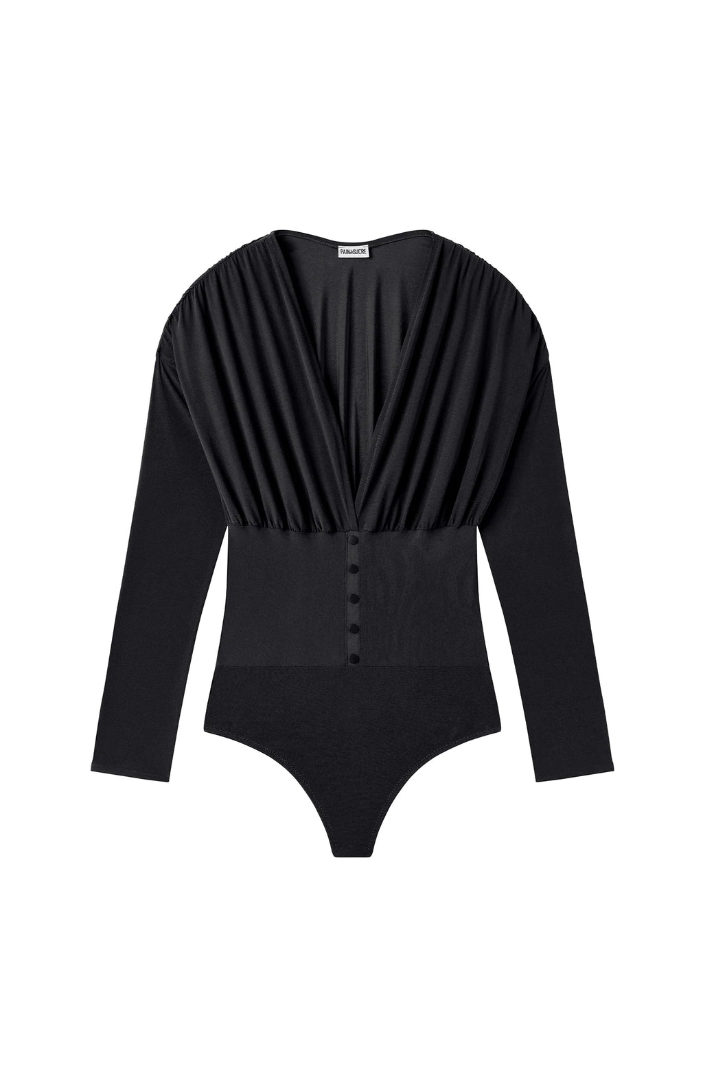 osya Black long-sleeved bodysuit