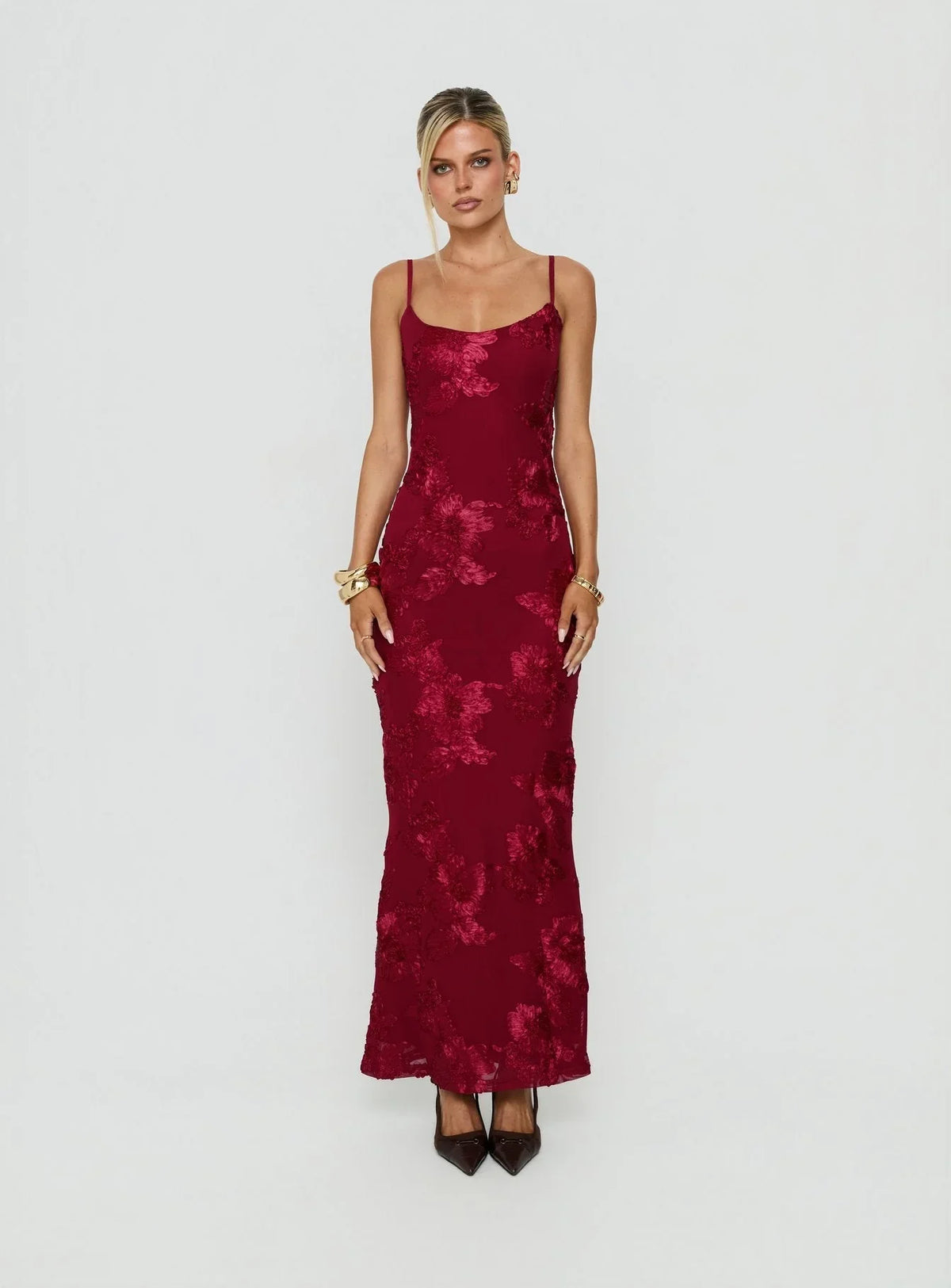 Robe longue Jacalyn rouge