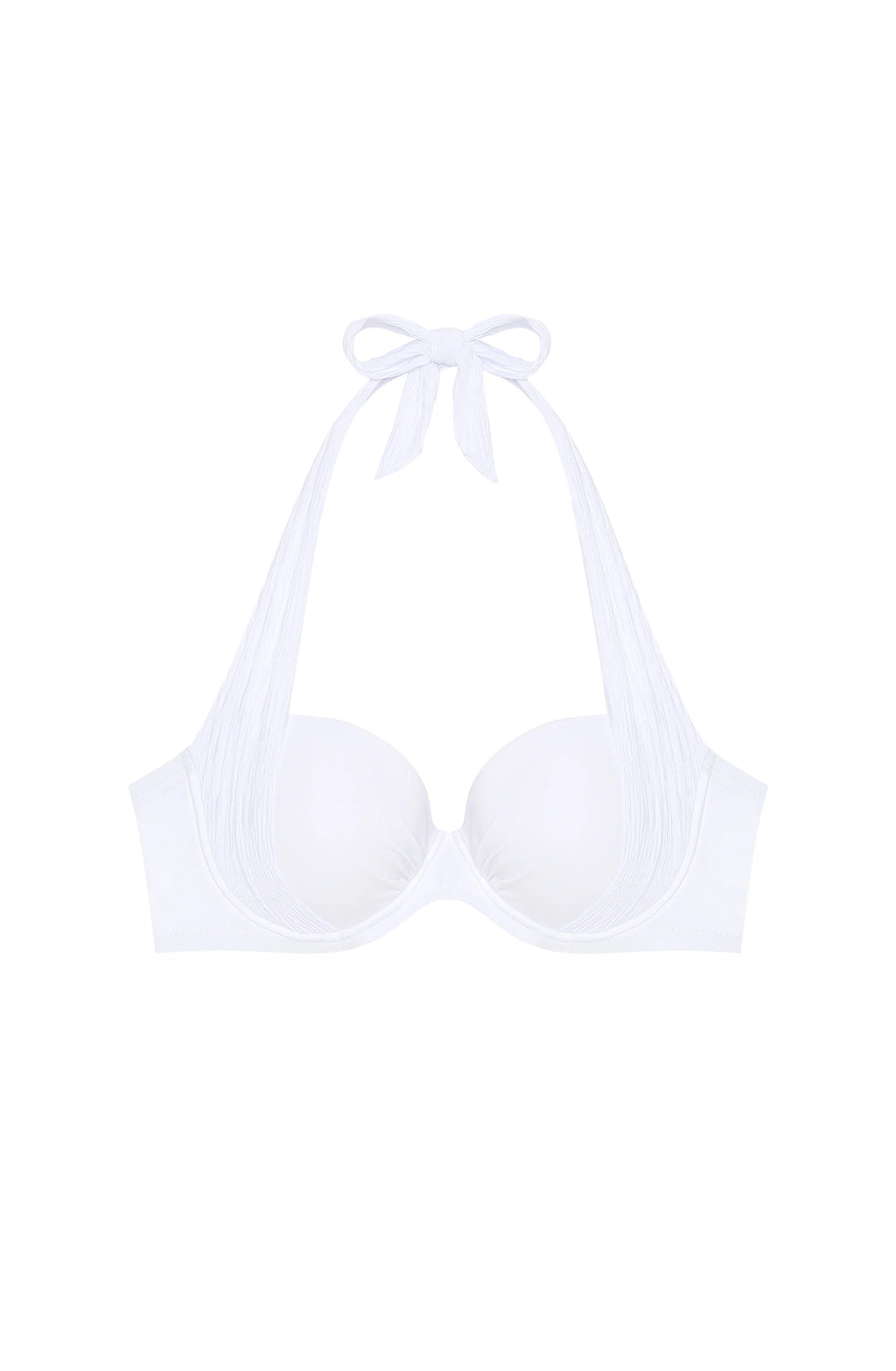 django White half-cup bikini top
