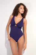 Maillot de bain une pièce violet avec bijoux