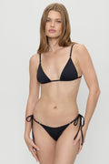 Haut de bikini micro triangle Elena - Noir