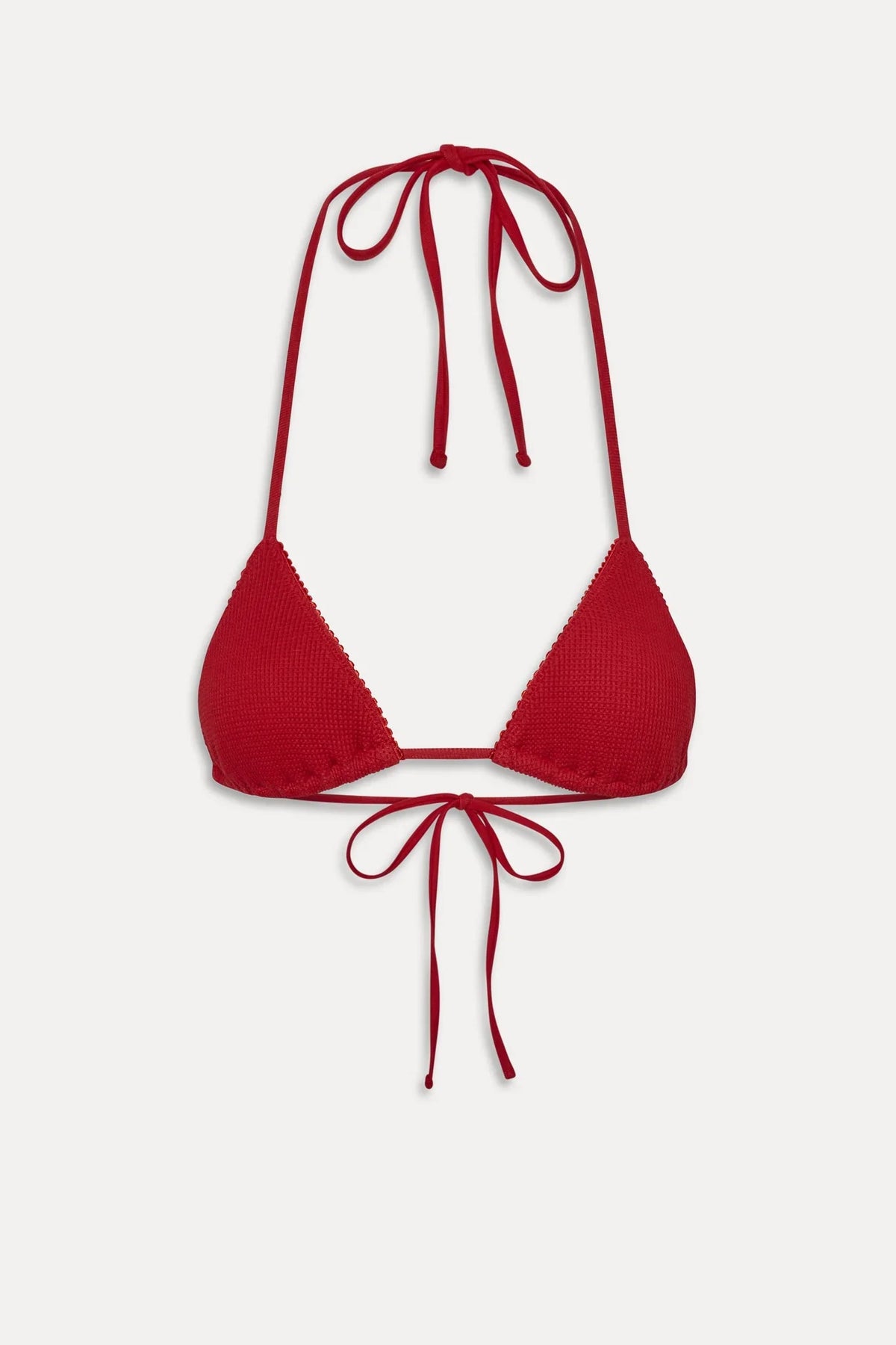 Haut de bikini triangle Nick – Rouge fraise