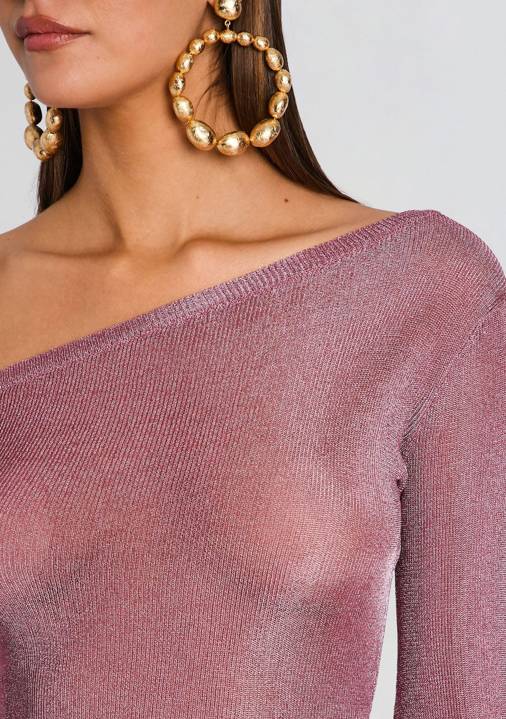 Mini-robe en maille métallisée Saddler