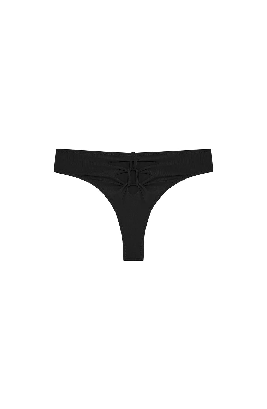 talla Bronze thong bikini bottoms with crochet effect