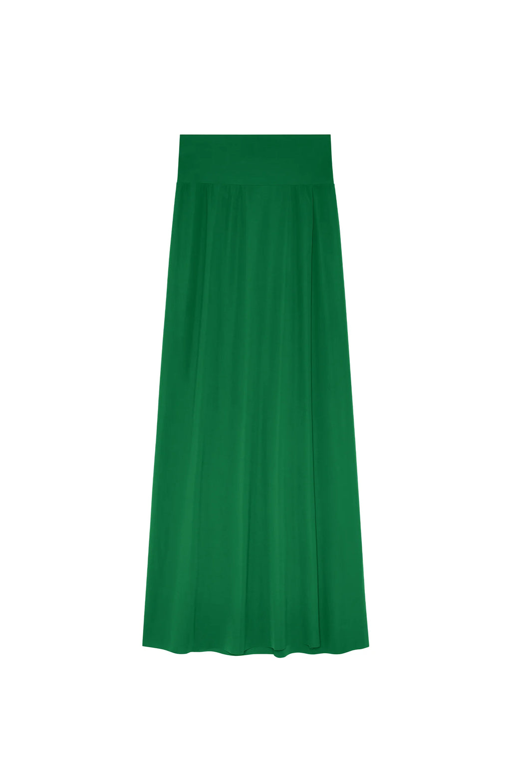 judie Long bronze wrap skirt in stretch voile