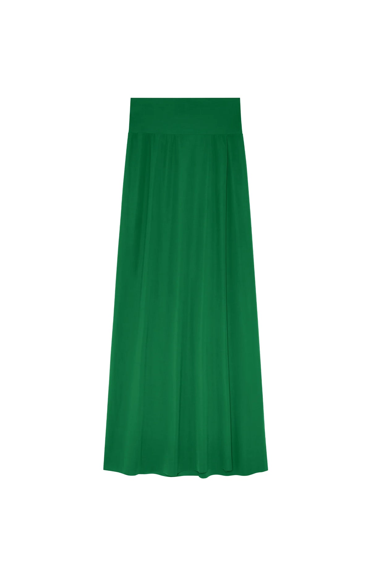 judie Long bronze wrap skirt in stretch voile