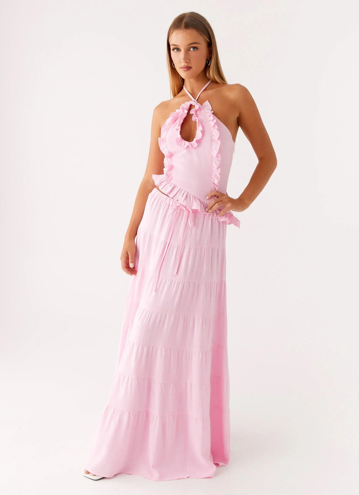 Haut en lin Mariella - Rose