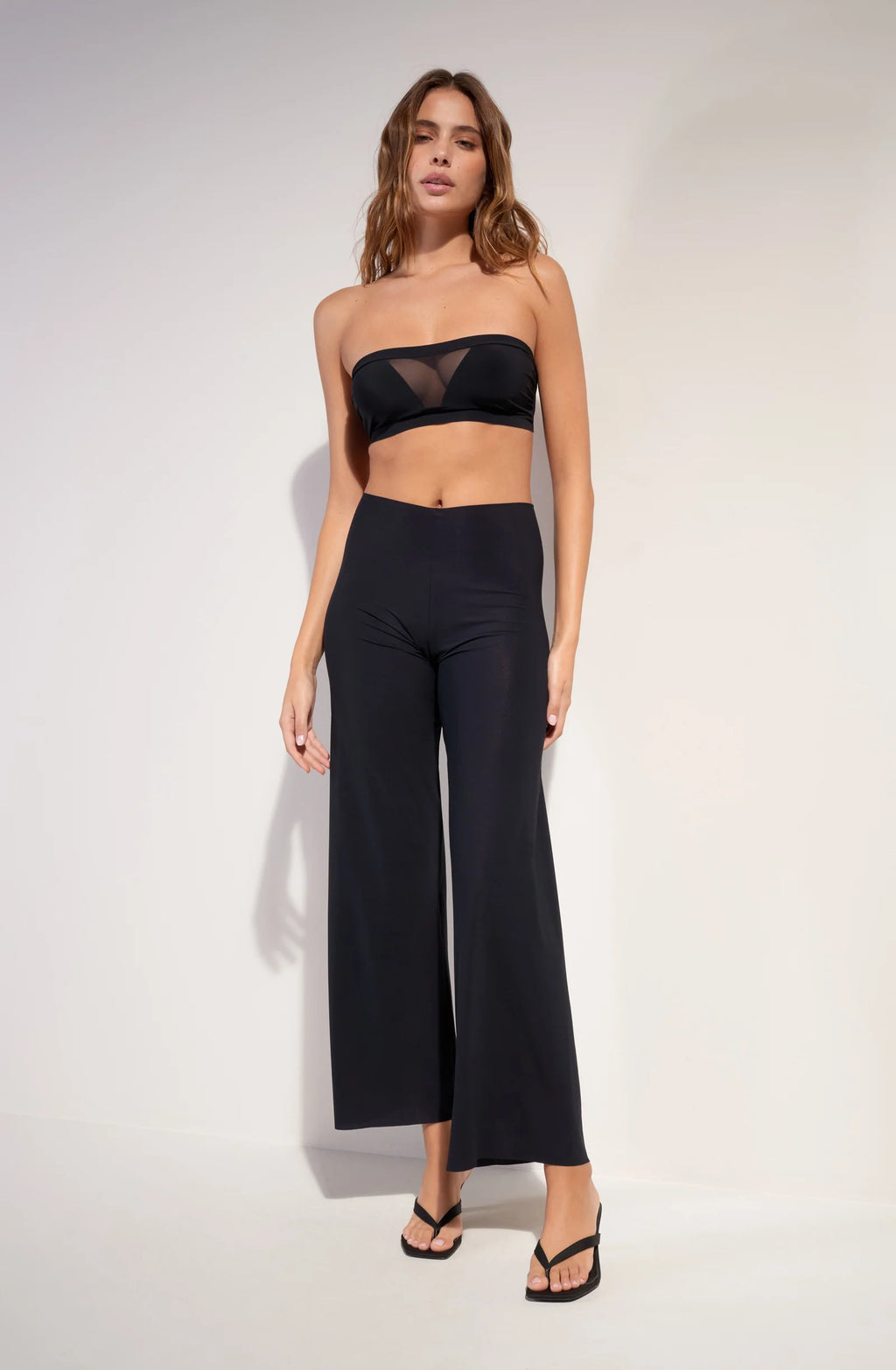 myla Loose black light voile trousers