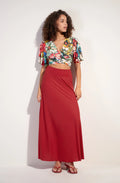 jaya Long madder red multiposition skirt