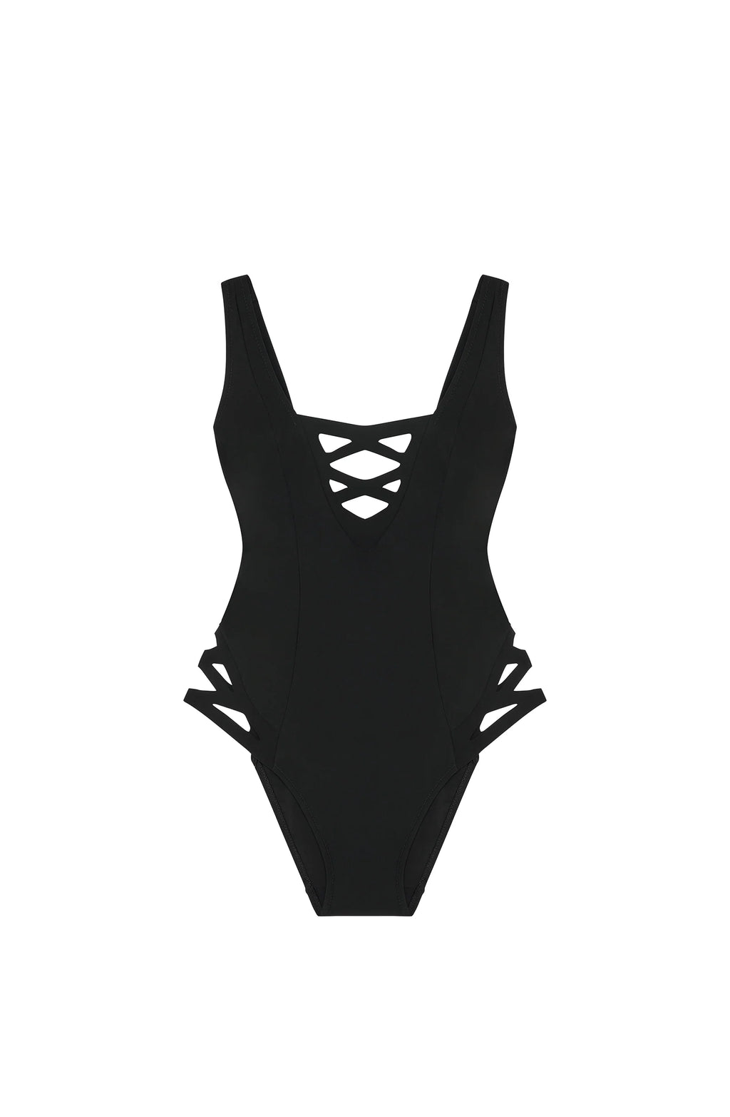 Maillot de bain une pièce ajouré noir Dulcie