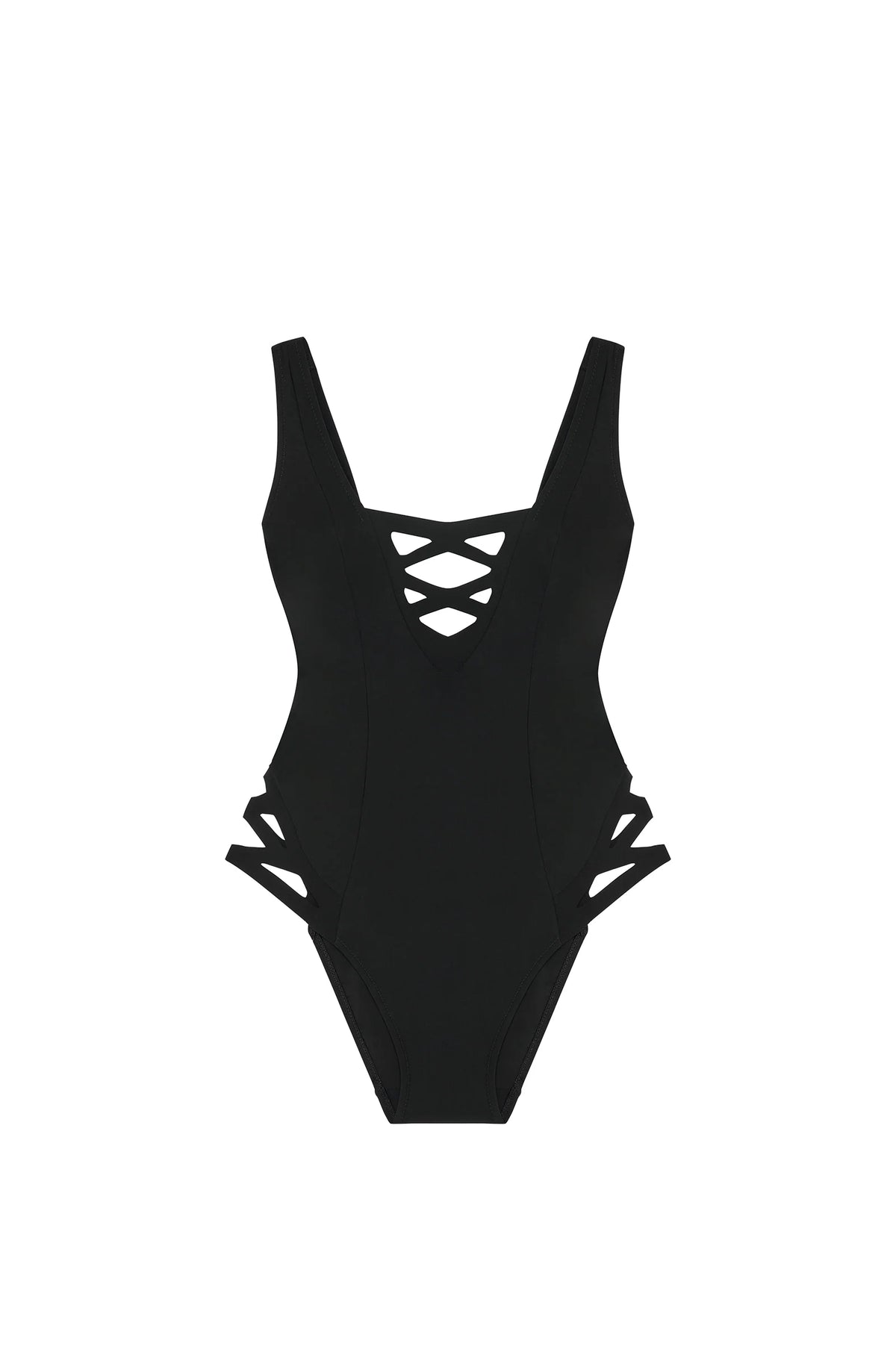 Maillot de bain une pièce ajouré noir Dulcie