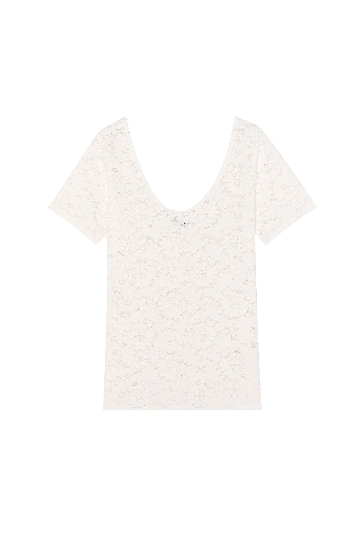 yann Jade short-sleeved lace top