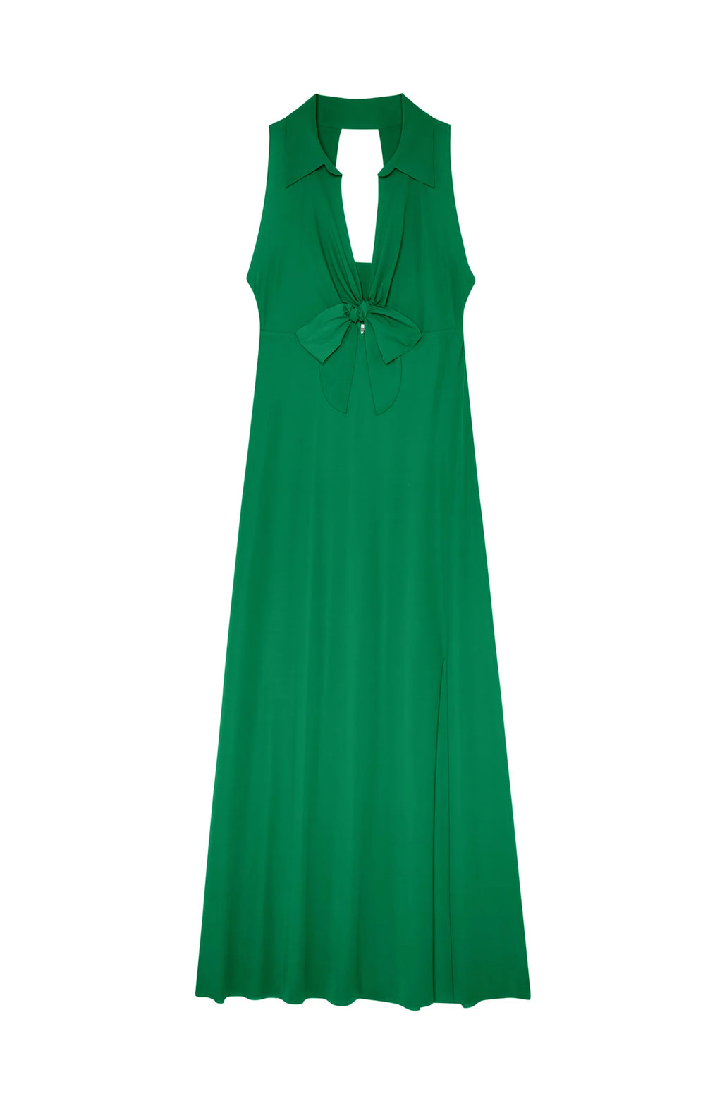 rova Long black open back dress