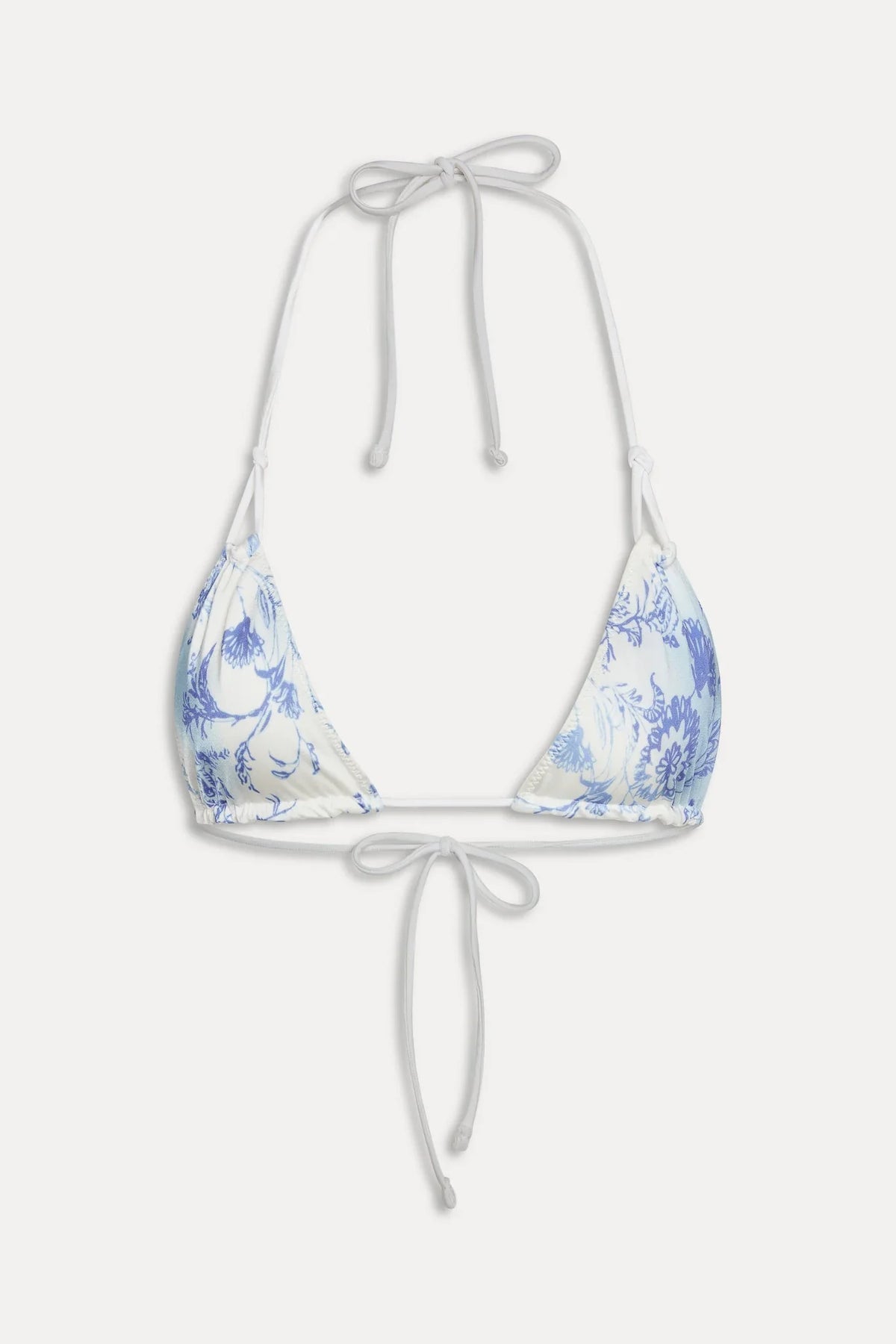 Haut de bikini triangle Ari en satin - Fleur de Bleu