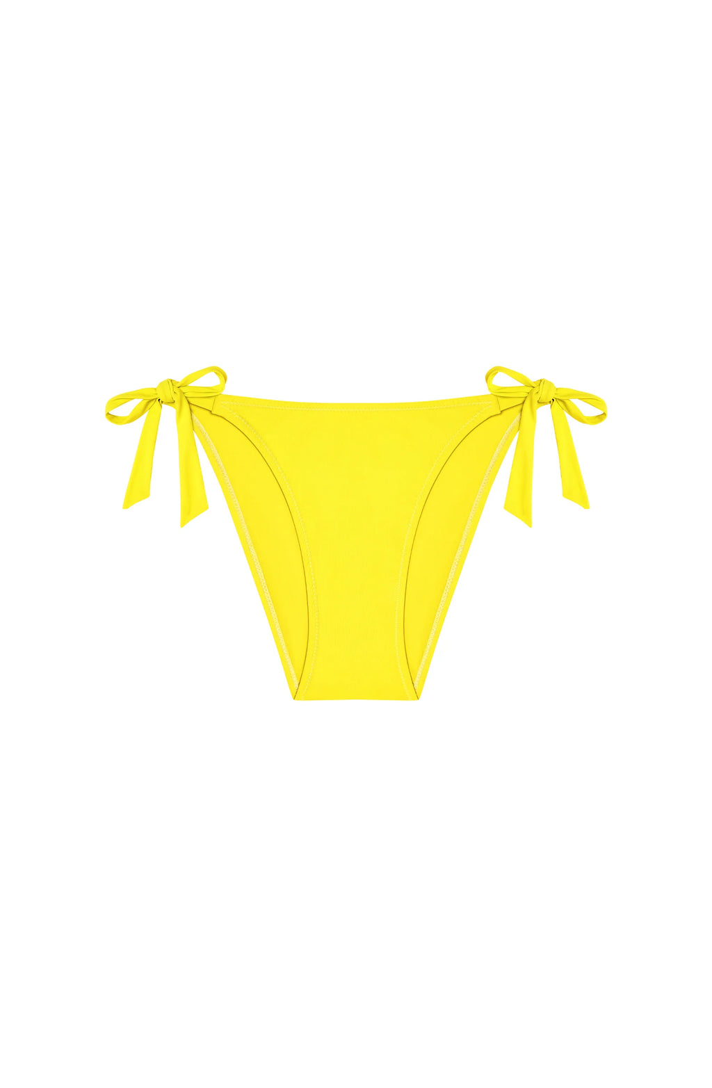 caty Foam white tanga knotted bikini bottoms