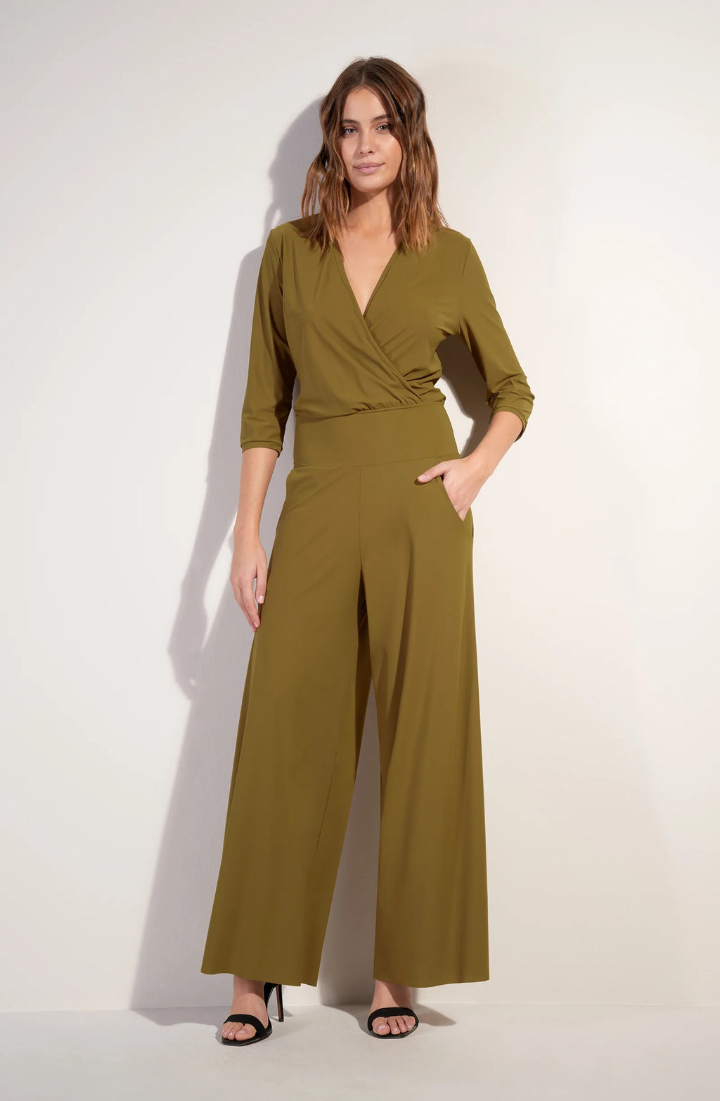 carin Bronze wrap jumpsuit