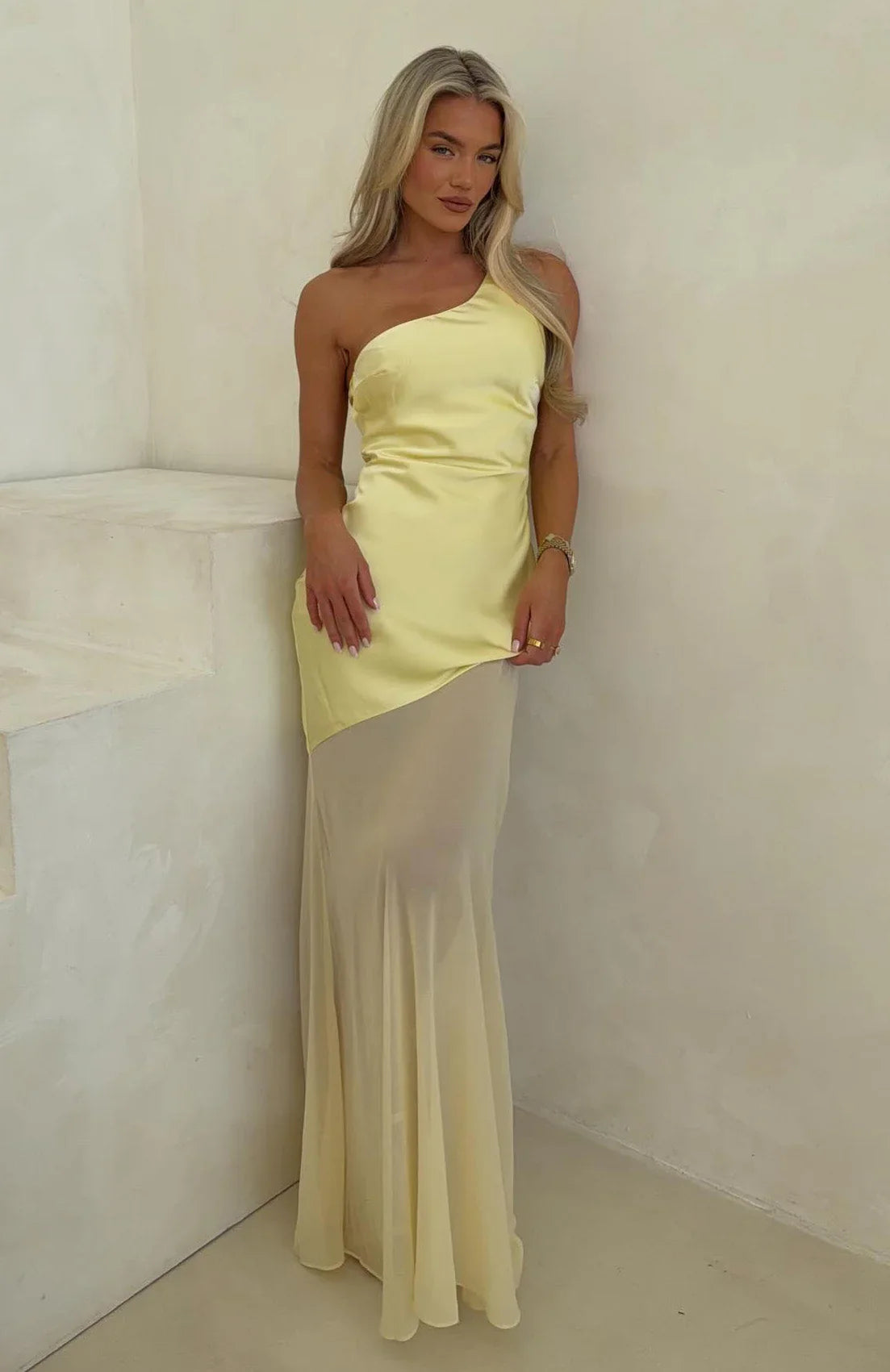 Robe longue Vip Vibes citron