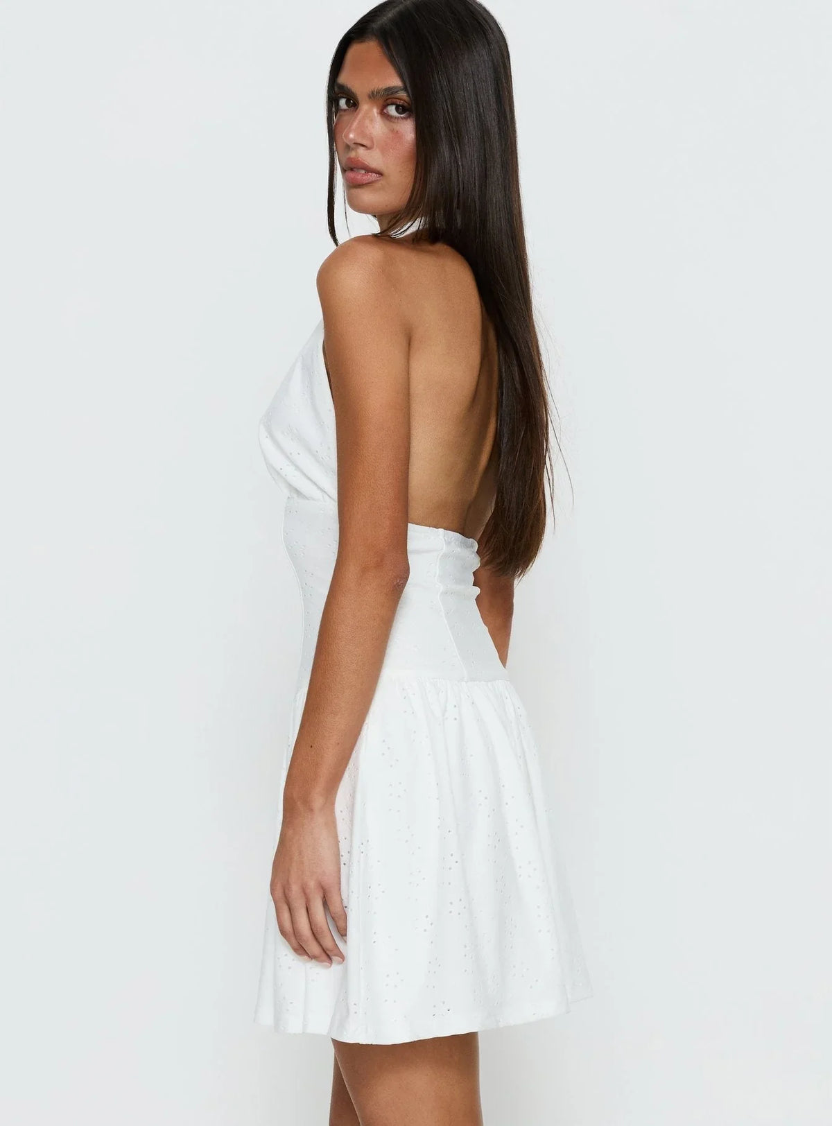 Mini-robe licou Imojen blanche