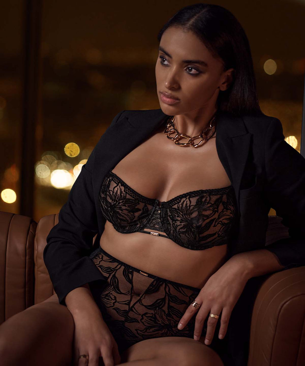 Cœur à Corps Underwired Balcony Bra Black