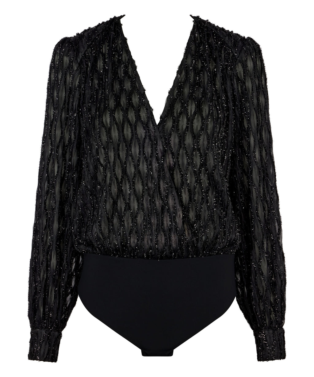 Les Bodys by Aubade Body Manches Longues Black