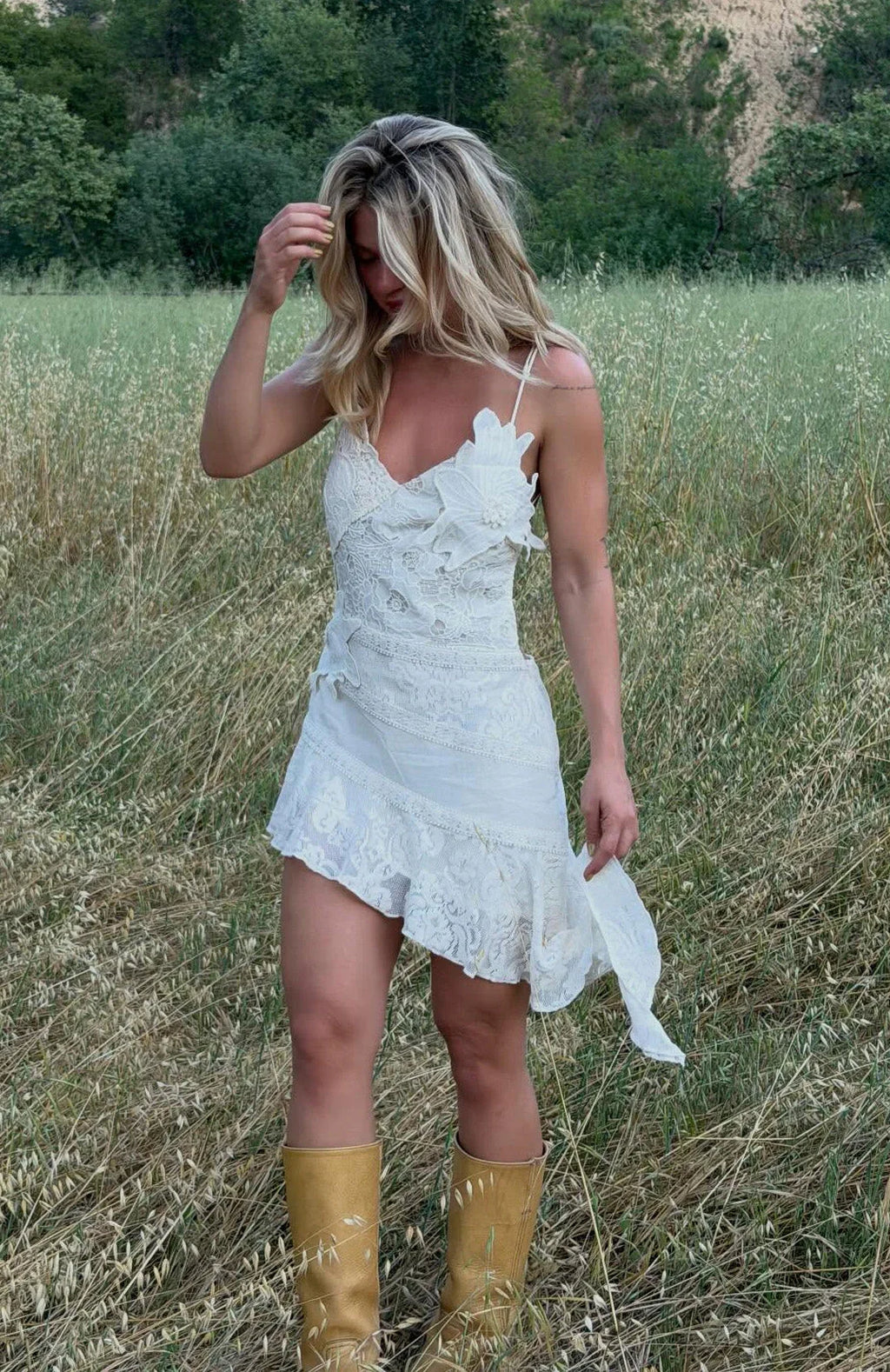 Mini-robe Midnight Run Crème Vintage