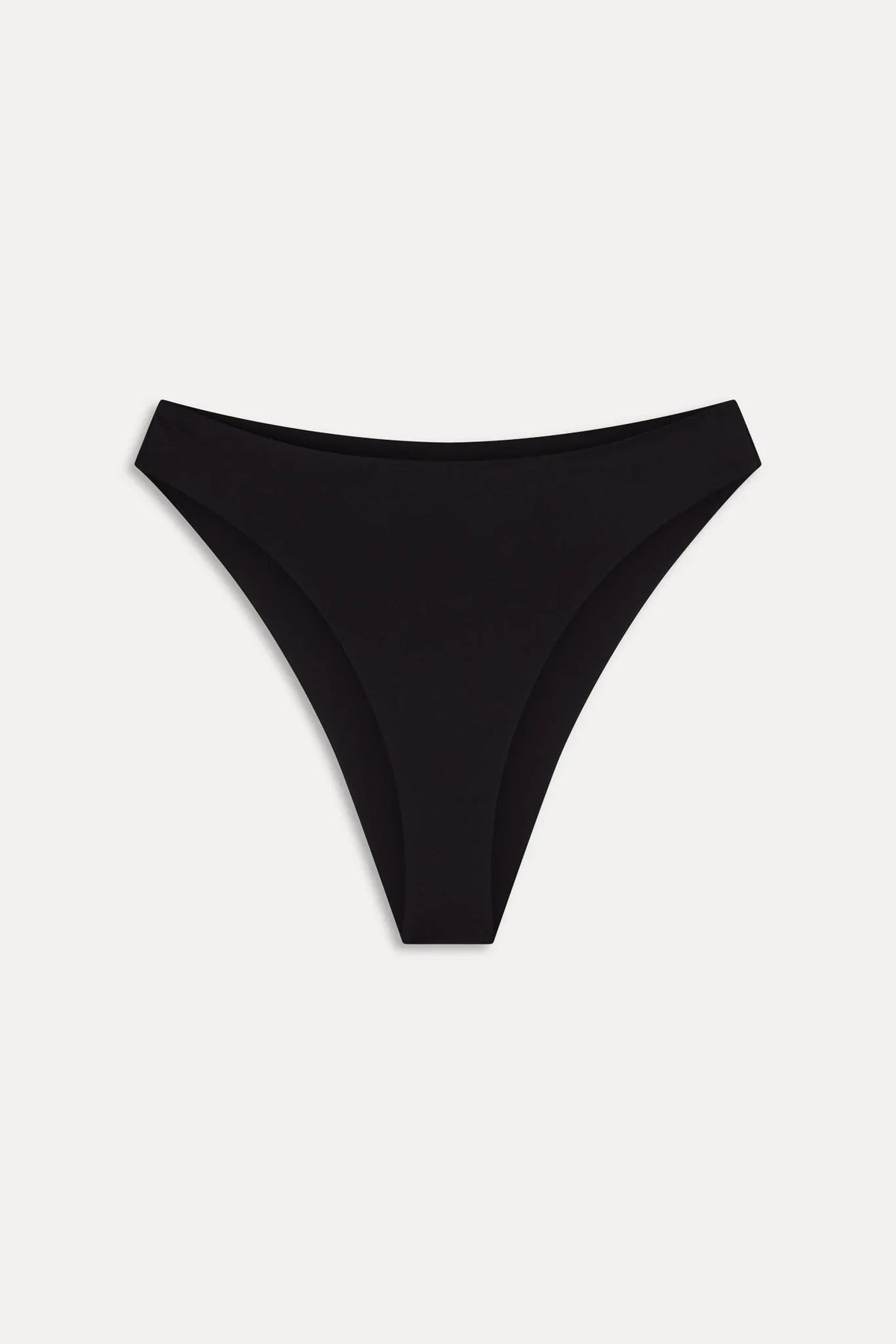 Beck High Waisted Bikini Bottom - Black