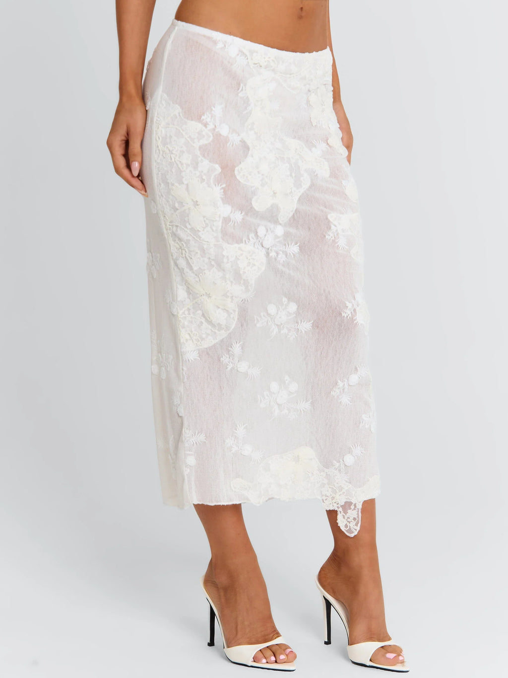 Antonella Midi Skirt White