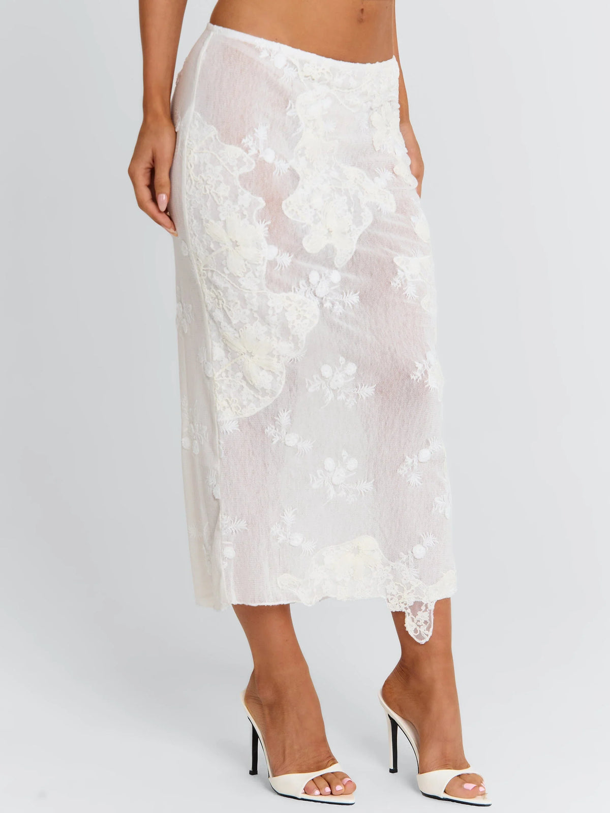 Antonella Midi Skirt White