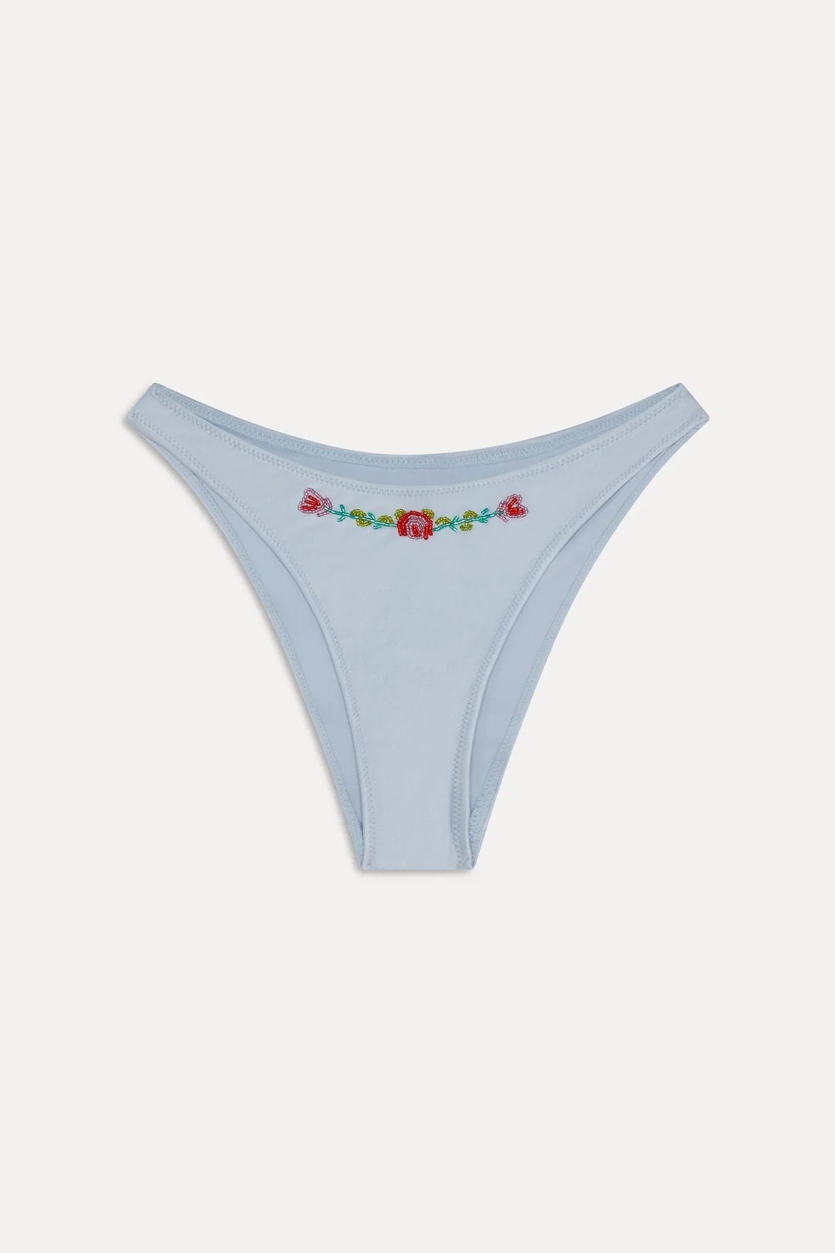 Bas de bikini en satin perlé Dove - Glaçage