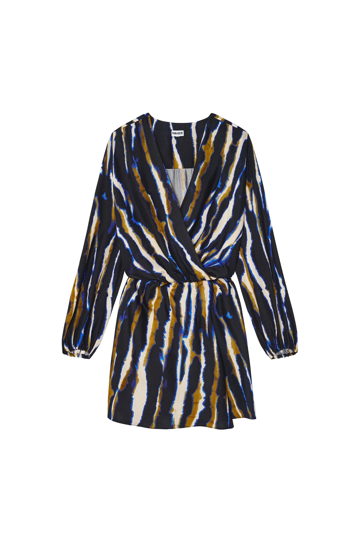 raisa Tie and dye wrap dress