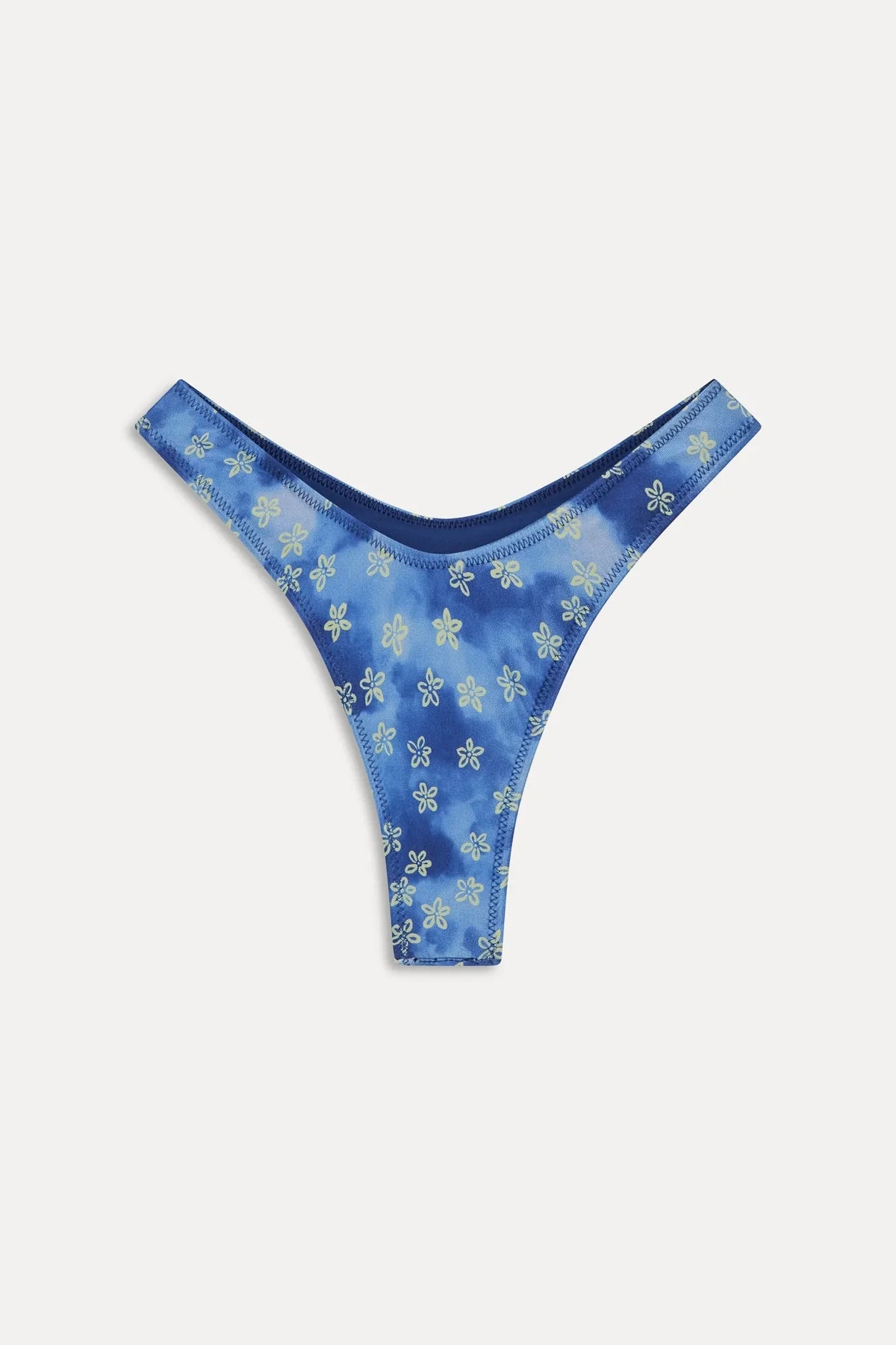Bas de maillot de bain micro bikini satiné pleine lune - Éclosion cosmique