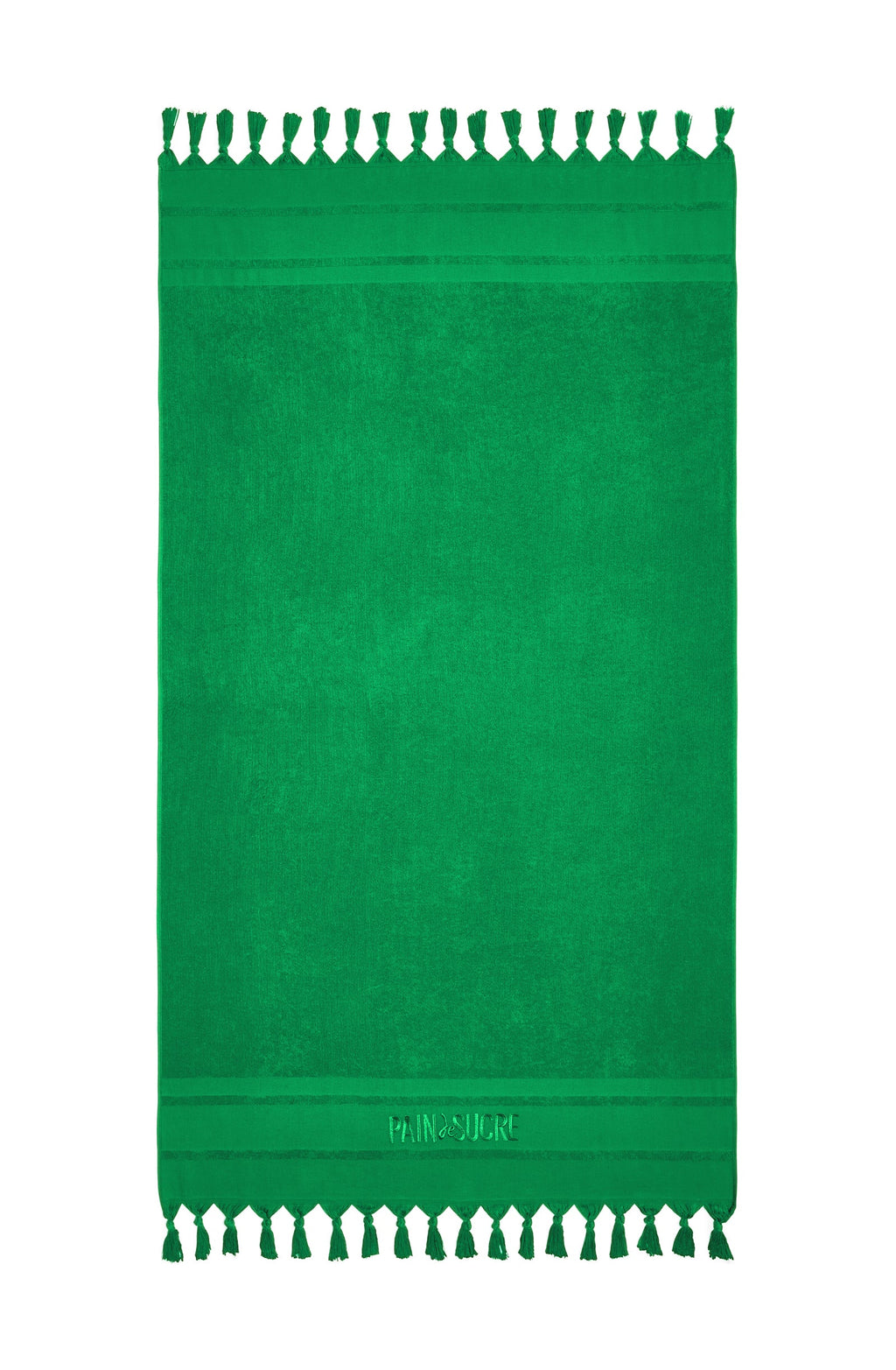 zaina Embroidered jade terry fouta towel