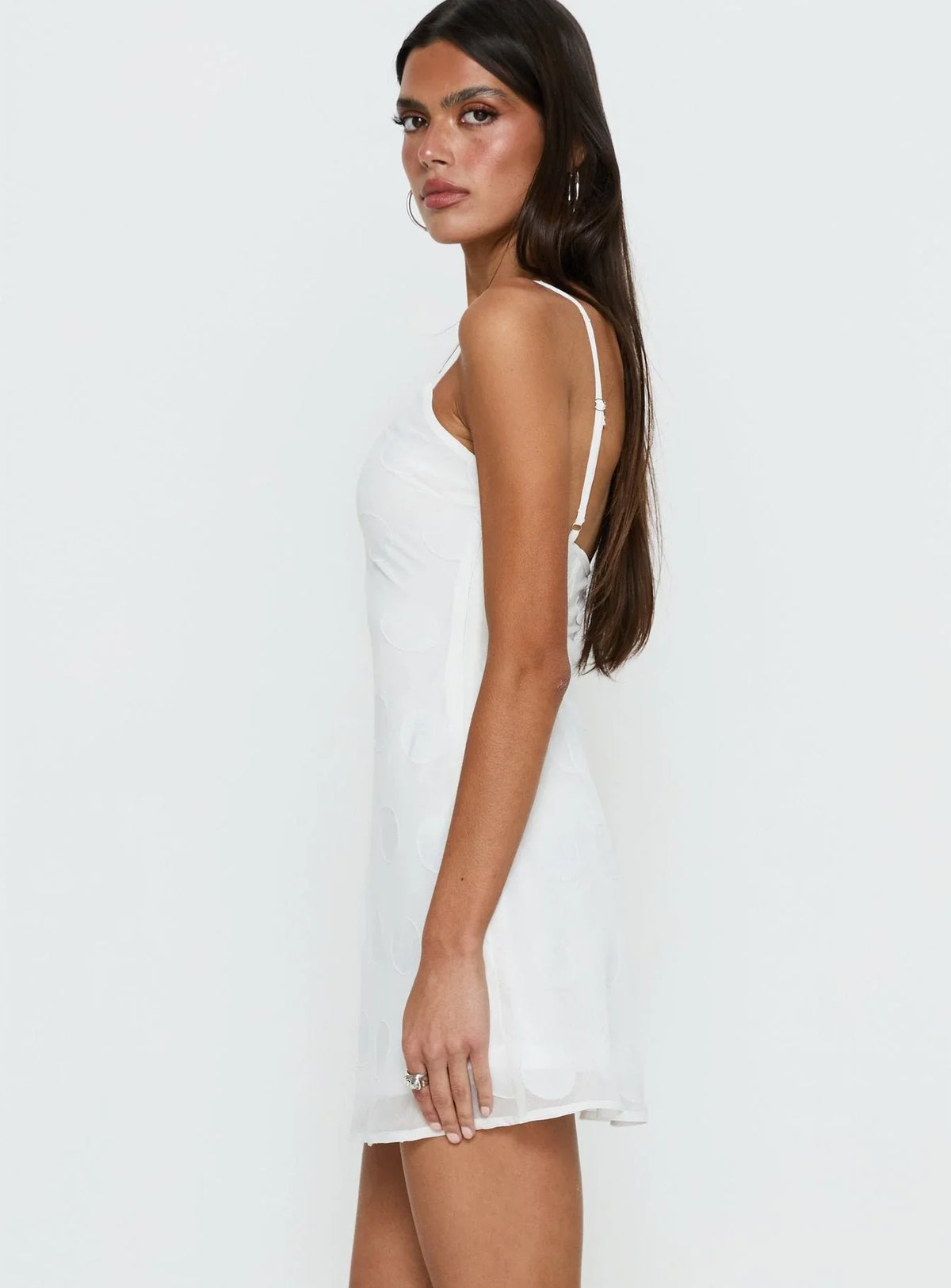 Robe mini Lissie Scoop à pois blancs