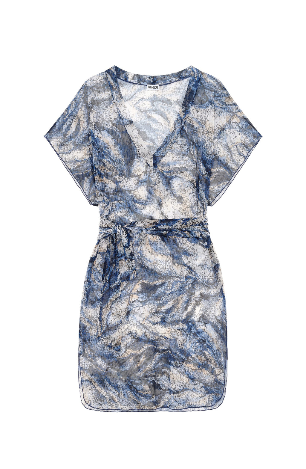 tyssa Loose-fitting printed tulle tunic