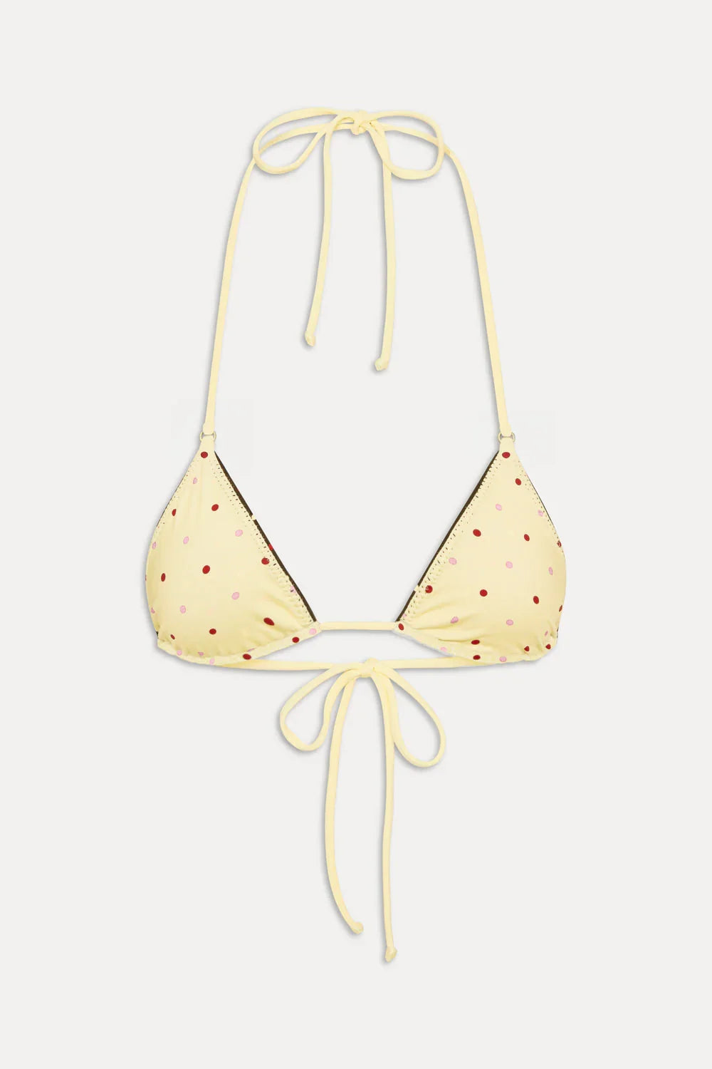 Nick Reversible Satin Bikini Top - Honey Bug