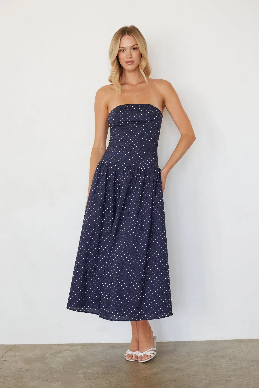 Robe midi Joey à pois