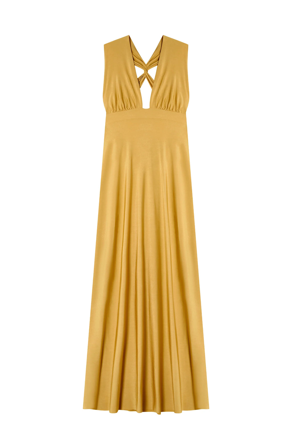 Robe longue citron Reena